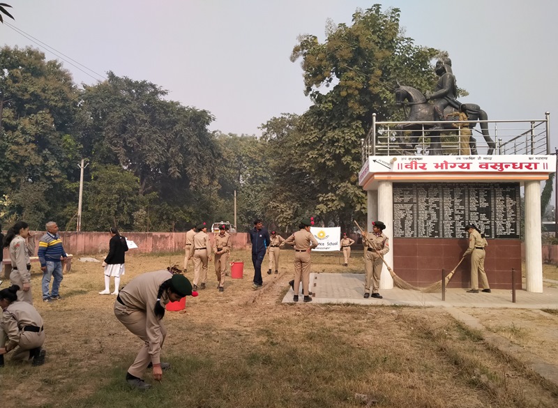 Cleanliness Campaign A Part of Swachhta Pakhwada by NCC Cadets