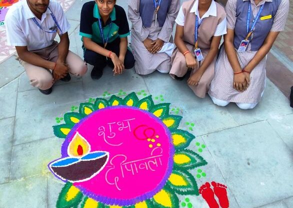 Inter-House Rangoli Making Competition at Renaissance School